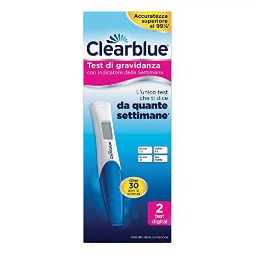 Clearblue - Test de embarazo digital con indicador de las semanas - Paquete con 2 test