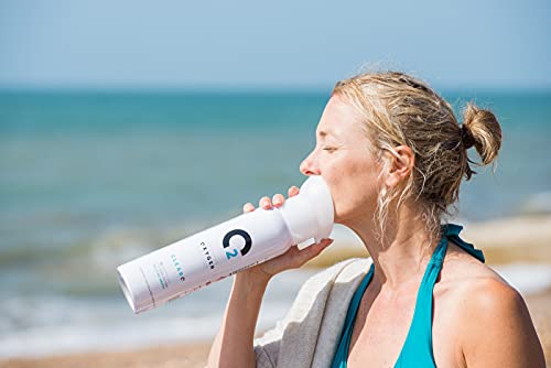 ClearO2 - Bote de oxígeno respiratorio puro, 15 litros, con tapa de inhalador, fabricado en Gran Bretaña