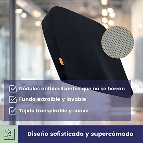 Cojines para Sillas DYNMC YOU – Cojín Viscoelástico para el Coche – Alivio del Dolor de Cadera y Espalda – Cojín Asiento Coche o Camión – Dureza Ideal, Antideslizante