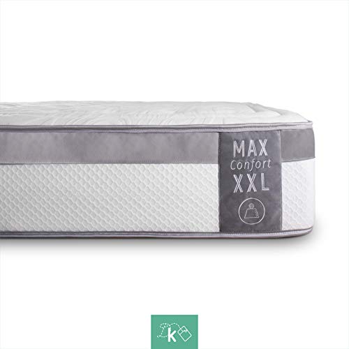 Colchón MAX Comfort XXL con ViscoGel-Grafeno 135x190 cm. | Gama Alta | Sistema Comfort Plus 8cm | Alta adaptabilidad y Confort | Antiestrés | Altura 31cm |