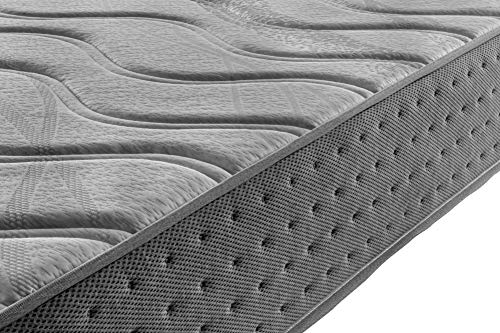 Colchón ViscoGel-Grafeno Plus de Muelles ensacados 160X200|Confort y Refuerzo Lumbar| 24 cm | Certificado Sanitized® y Oeko-Tex®