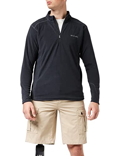 Columbia Klamath Range II Half Zip, Forro polar con media cremallera Hombre, Negro (BLACK), M