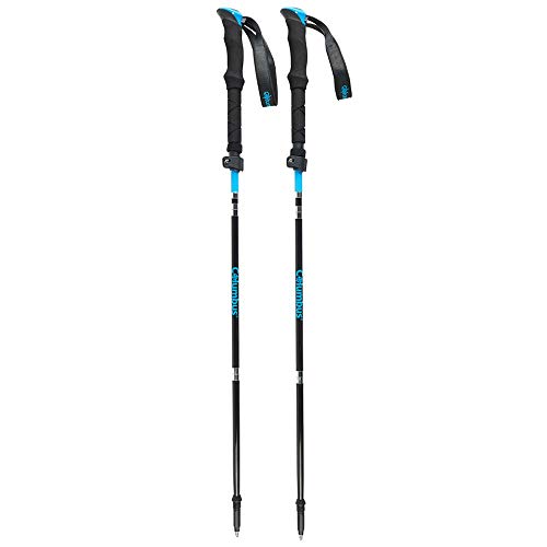 COLUMBUS Bastones de Trail FCT 03 BB Set de Bastones de Trail-Running Plegables. Fabricados en Fibra de Carbono con Empuñadura Ergonómica. Longitud 115-130 cm, 37 cm plegados. Ultraligeros 240 gr.