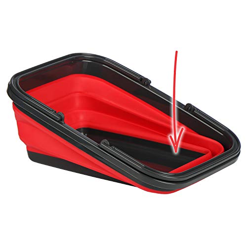 com-four® Cesta de Compras Plegable de Silicona - Caja de Transporte - Caja Plegable - Cesta de Camping la selección de Colores varía (Altura: 15 cm - 1 Pieza)