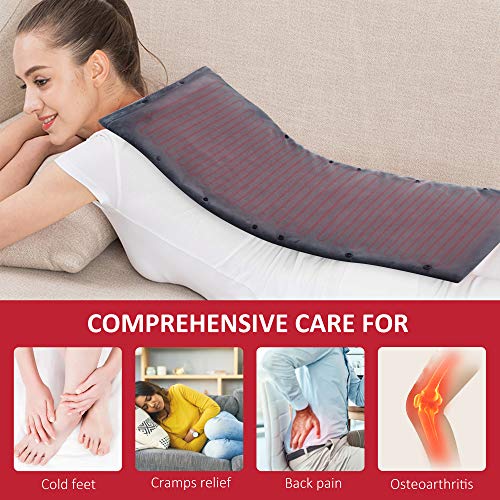 Comfier Calentador de Pies y Almohadilla Térmica 2 en 1,apagado automático de 60 minutos, calentador de pies para mujeres, hombres, almohadilla y manta térmica para calambres