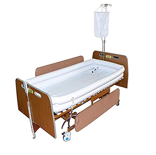 Conjunto de bañera de ducha inflable médica, sistema de ducha de cabecera portátil, ayuda de baño fácil en la cama para discapacitados, ancianos, postrados en cama