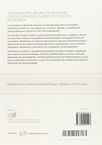 Contratación laboral de personas con discapacidad. Incentivos y cuotas de reserva (Comentarios a Leyes)