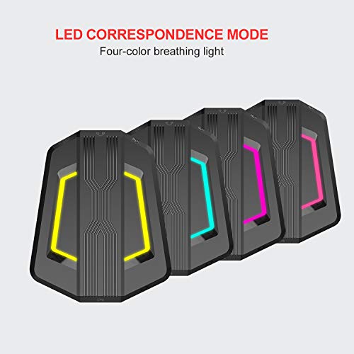 Conversor controlador de juegos con retroiluminación LED, adaptador/convertidor de ratón y teclado USB tipo C para PS4 / Xbox One / Xbox 360 / Nintendo Switch / PS3 (negro)