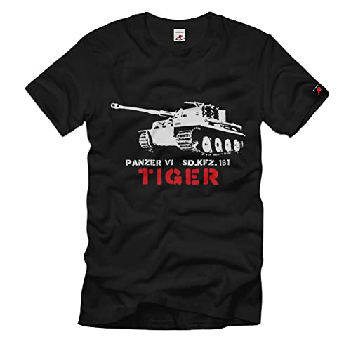 Copytec Tanque 6 sdkfz 181 Tiger WH Ejército Vehículo Arma Vehículo Especial 181 – Camiseta # 2114 Negro X-Large