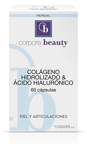 Corpore Beauty Colágeno Hidrolizado con Ácido Hialurónico, 60 Cápsulas