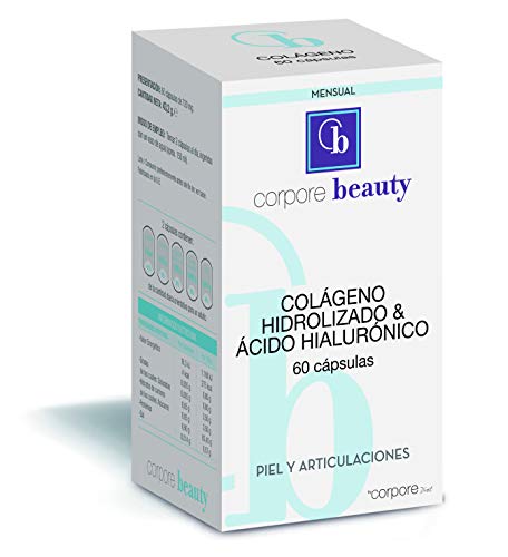 Corpore Beauty Colágeno Hidrolizado con Ácido Hialurónico, 60 Cápsulas