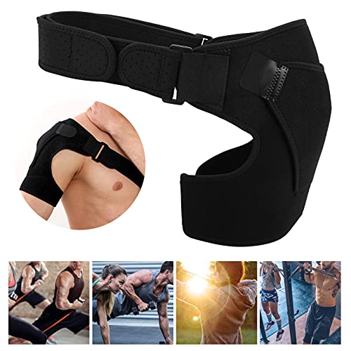 Correa para el hombro para hombres y mujeres, abrazadera ajustable para el hombro para desgarro del manguito rotador, tendinitis, dislocación, articulación AC, bursitis, desgarro del labrum, dolor, se