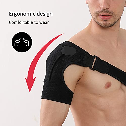 Correa para el hombro para hombres y mujeres, abrazadera ajustable para el hombro para desgarro del manguito rotador, tendinitis, dislocación, articulación AC, bursitis, desgarro del labrum, dolor, se