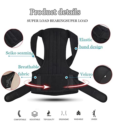 Corrector De Postura Soporte De Espalda, Ajustable Y Cómodo Soporte De Hombro Para Clavícula Superior, Corrección De Encorvamiento De La Columna Vertebral Que Brinda Alivio Del Dolor ( Size : 3XL )