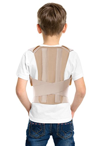 Corrector postural; soporte para espalda; para niños y adolescentes, jóvenes y adultos Medium Beige