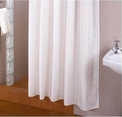 Cortina de baño blanco textil 180 cm x 250 cm de longitud 180 de ancho x 250 cortina de ducha blanca alta outsize