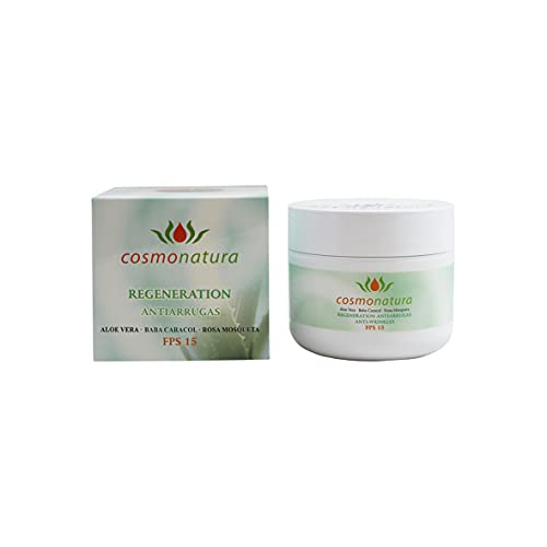 Cosmonatura- Crema antiarrugas con aloe, baba de caracol y rosa mosqueta