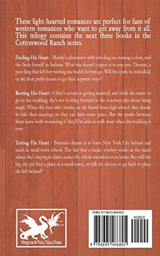 Cottonwood Ranch Volume Two: Finding His Heart, Renting His Heart, Testing His Heart: 0