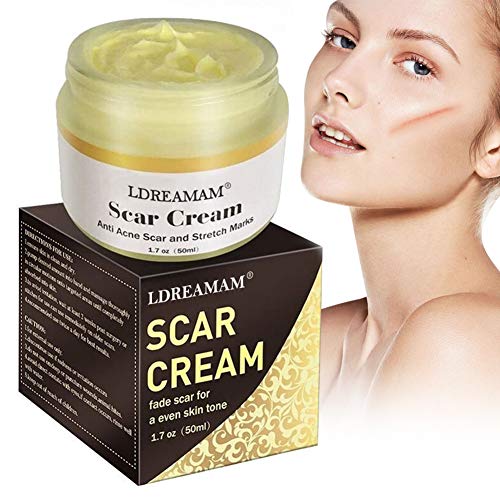 Crema Cicatriz,Crema para Cicatrices,Crema de Eliminación de Cicatrices,Tratamiento ee Cicatrices para Cortes,Cuerpo, Estrías, Cesáreas,Quemaduras(50ml)