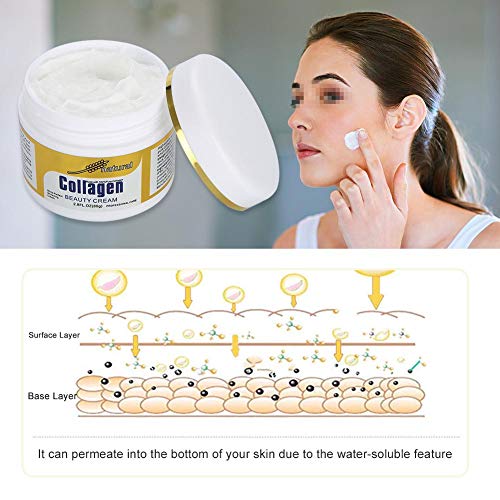 Crema de belleza de colágeno hecha con colágeno 100% puro similar al humano, 80 g Crema Cara hidratante facial antienvejecimiento Crema reafirmante para la piel Arrugas sua