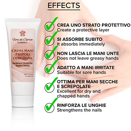 Crema De Manos Con Aceite De Oliva Y Própolis - Crema Emoliente Y Calmante Contiene Própolis Y Tiene Propiedades Antisépticas, Protectoras Y Cicatrizantes - 75 ml