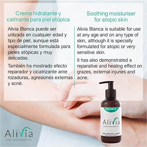 Crema hidratante para piel atópica, con Caléndula, Aloe Vera. Alivio del picor y regeneración de pieles sensibles. Uso facial y corporal. 200 ml. Alivia, cosmética natural para sentirse bien.