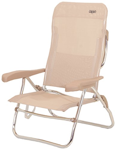 Crespo AL/223-M-34 - Silla-Cama Playa 6 pos.Dural.(Multifibra), Color Beige