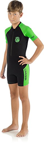 Cressi DG003507, Traje de Neopreno Infantil, Negro/Lime, 3/4 Años