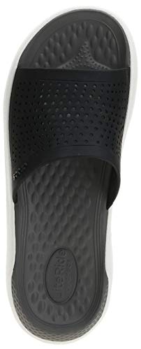 Crocs LiteRide Slide Unisex Adulta Chancla, Negro (Black), 42/43 EU