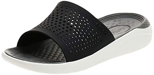 Crocs LiteRide Slide Unisex Adulta Chancla, Negro (Black), 42/43 EU