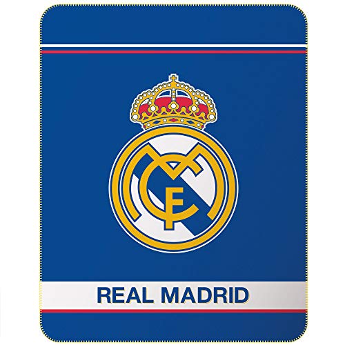 CTI Real Madrid - Manta Polar (140 x 110 cm), Color Blanco