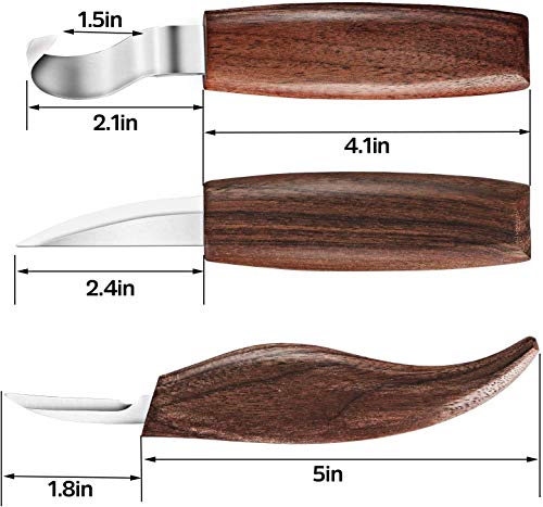 Cuchillo de Talla de Madera, cuchillo de trinchar hecho a mano, Cuchillo de Talla, Conjunto de Herramientas de Talla