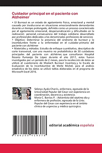 Cuidador principal en el paciente con Alzheimer: síndrome de burnout e incertidumbre