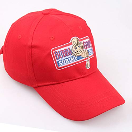 Culer Gorra de béisbol ajustable 1pc Bubba Gump Shrimp gorra de béisbol bordadas Snapback Operando sombrero traje de béisbol (rojo)