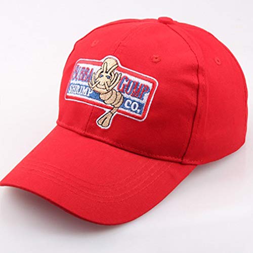 Culer Gorra de béisbol ajustable 1pc Bubba Gump Shrimp gorra de béisbol bordadas Snapback Operando sombrero traje de béisbol (rojo)