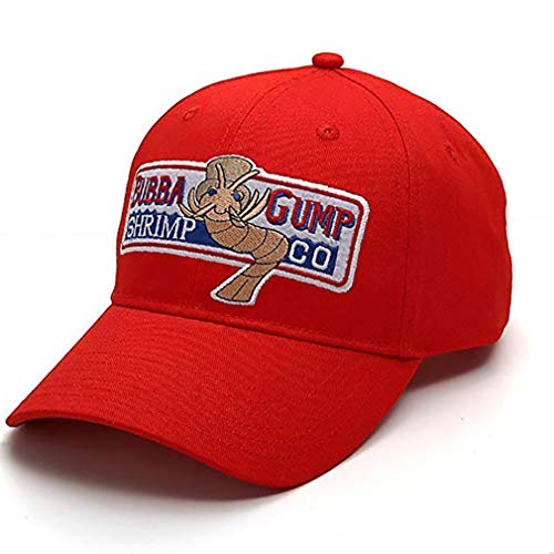 Culer Gorra de béisbol ajustable 1pc Bubba Gump Shrimp gorra de béisbol bordadas Snapback Operando sombrero traje de béisbol (rojo)