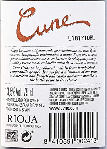 Cune Vino Tinto - Paquete de 6 x 750 ml - Total: 4500 ml