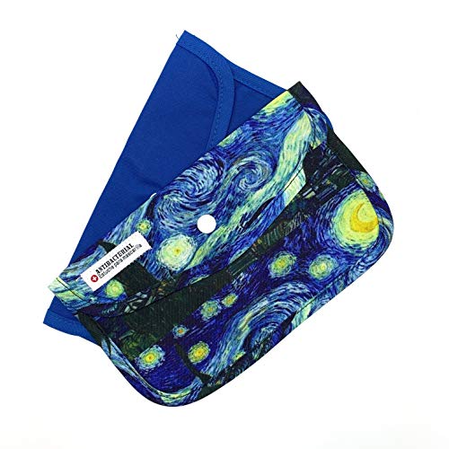 Cussi MaskCase-pack de 2 estuches rectangulares para mascarilla (AZUL, VAN GOGH)