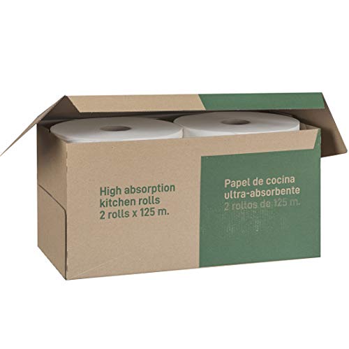 Dalia - Caja de 2 maxi-rollos multiusos (125m) de papel ecológico sin blanquear