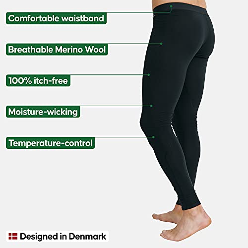 DANISH ENDURANCE Men's Merino Tights S Black 1-Pack