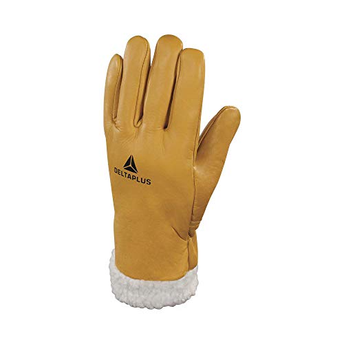 Delta plus guantes de piel - Guante para frío flor vacuno forro amarillo 11