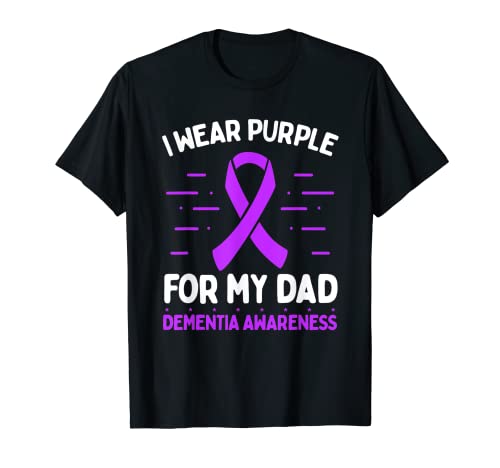 Demencia Conciencia Cinta Púrpura Papa Wear Púrpura para mi Papá Camiseta