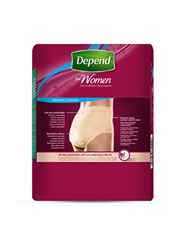 Depend como ropa interior - Absorbente para mujer, absorción normal plus, talla L, 9 unidades