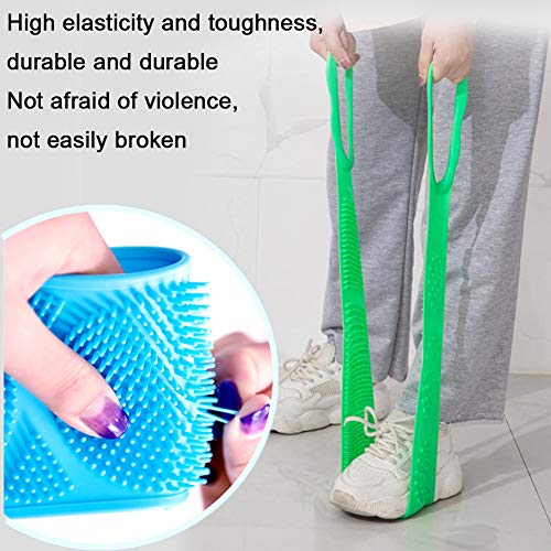 Depurador De Silicona Para Baño, Limpieza De Espalda Masaje Exfoliante Toalla De Baño Cepillo De Esponja De Melón Dispositivo De Fregado,cepillo De Baño Para Mujeres Y Hombres ​(60cm Azul)