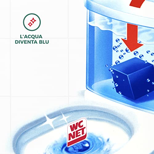 DESINFECTANTE Y AMBIENTADOR DE INODORO WC NET CISTERNA PONE EL AGUA AZUL PAQUETE DE 2 UNIDADES