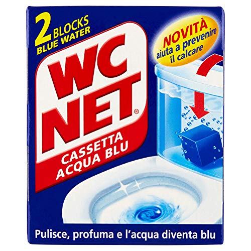 DESINFECTANTE Y AMBIENTADOR DE INODORO WC NET CISTERNA PONE EL AGUA AZUL PAQUETE DE 2 UNIDADES