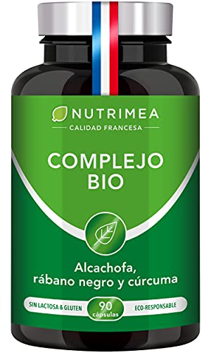 Detox Depurativo Higado y Colon Diurético Natural | Complejo Bio Alcachofa Rábano Negro Cúrcuma Orgánica | Drenante Desintoxicante Digestión Limpieza Intestinal | Vegano 90 Cápsulas Hecho en Francia