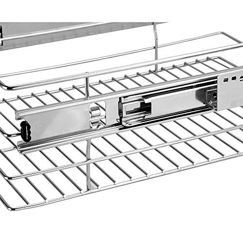 Deuba Cajón telescópico bandeja de metal extraíble 60cm organizador interior almacenaje cocina baño