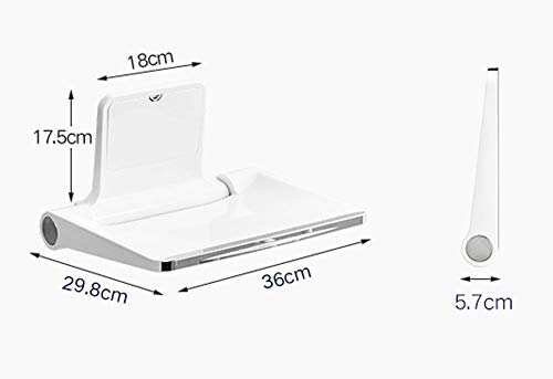 DFGENLY Asiento de Ducha Plegable de Pared, Sillas Ducha para Personas con Movilidad Reducida, Multifunción Plegable Silla Cambiar Banco de Zapatos, Carga: 250kg, Fácil de Instalar