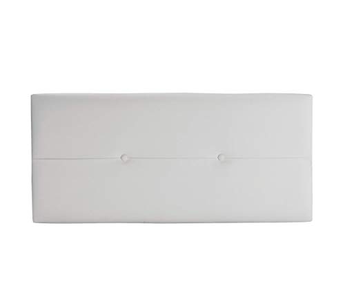 DHOME Cabecero de Polipiel o Tela AQUALINE Pro cabeceros Cabezal tapizado Cama Lujo (Polipiel Blanco, 110cm (Camas 80/90/105))